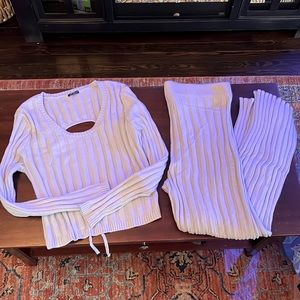 Light Blue Sweater Lounge Set